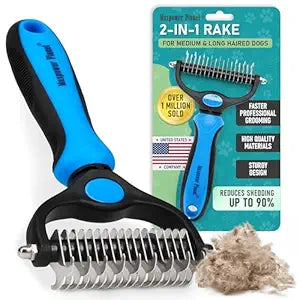 Maxpower Planet Dog Grooming Rake, Deshedding Undercoat Brush, Dogs & Cats