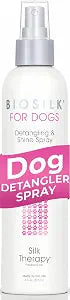 BioSilk for Dogs Silk Therapy Detangling and Shine Spray, 8 Fl Oz