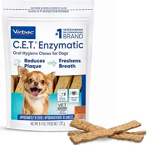 C.E.T. Enzymatic Oral Hygiene Chews for Dogs, Tartar Control, Extra Small