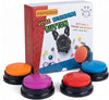Artist Unknown 4 Color Voice Recording Button, Dog Buttons for Communication Pet Training Buzzer, 30 Second Record & Playback, Funny Gift for Study Office Home - 4 Color Packs