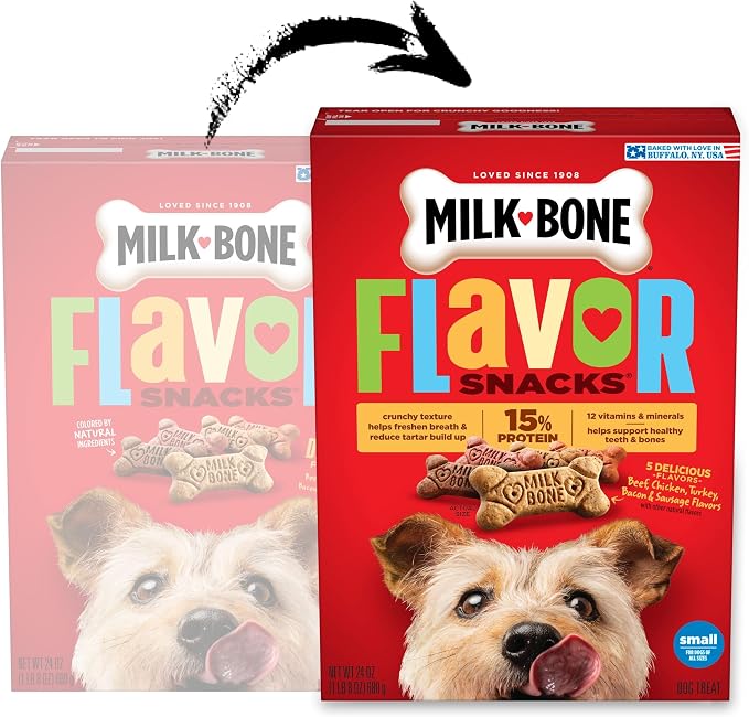 Milk-Bone Flavor Snacks, Small Dog Treats, 24 Oz.