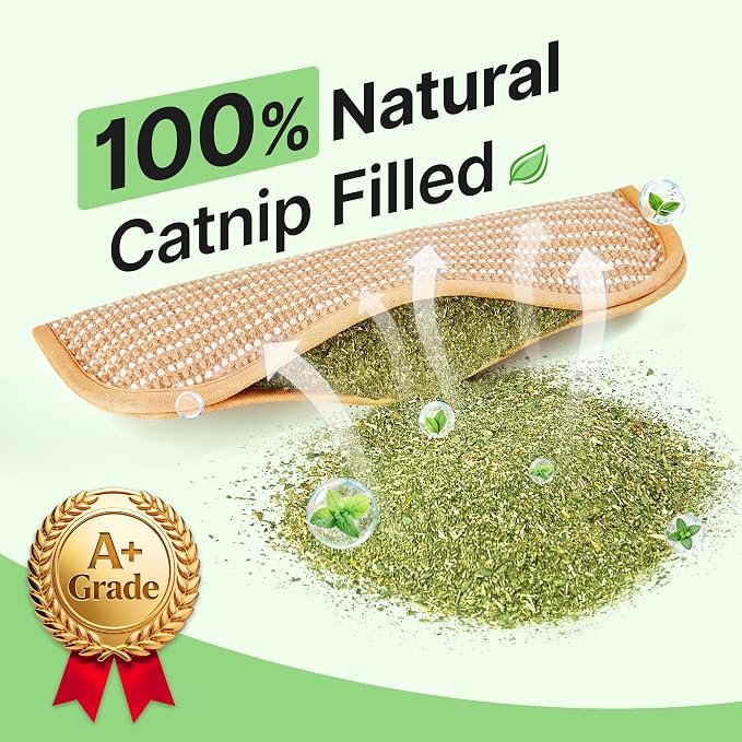 Potaroma Cat Toys Pack of 2 with 6000mg A+ Organic Catnip, Sisal Material