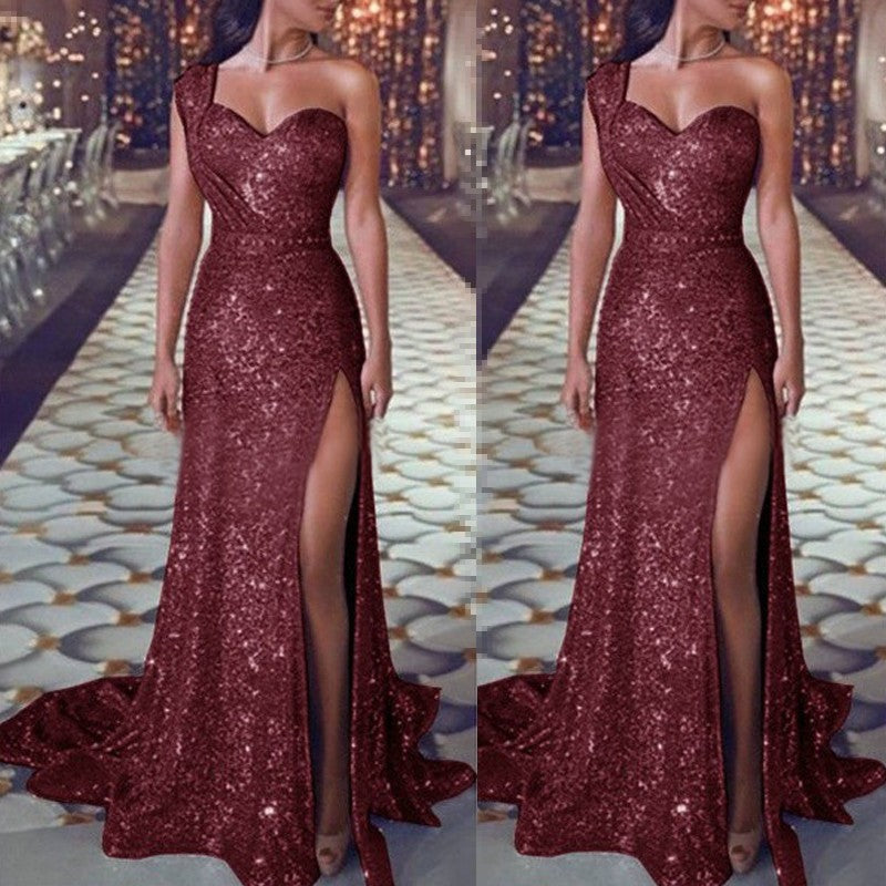 Women's Solid-Color Casual All-Match Halter Dress