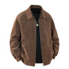 Trendy Lapel Collar Workwear Casual Suede Jacket