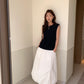Sleeveless Knitted Outerwear Fashionable Ribbed Vest For Women