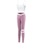 Cross Beauty Back Sports Bra Shockproof Striped Yoga Pants Women