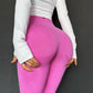 Elastic tight yoga pants high waist hip fitness pants