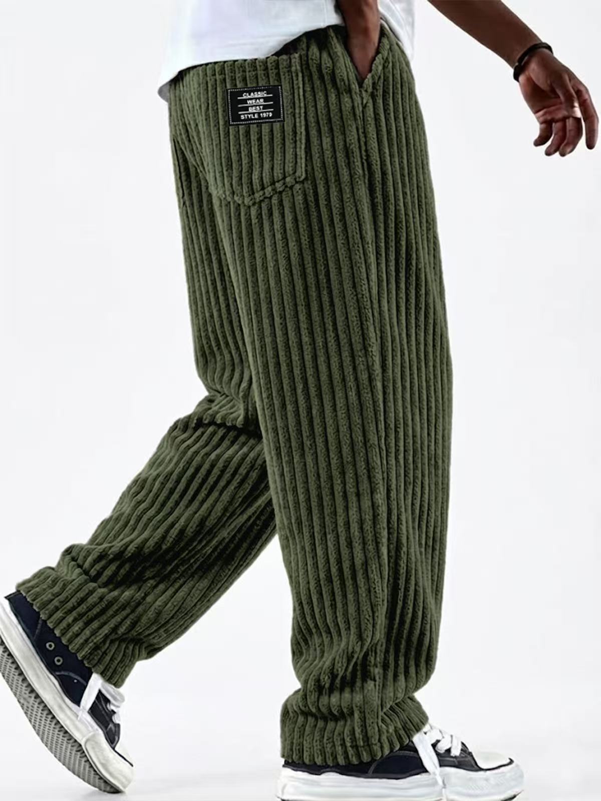 New Men's Retro Vertical-striped Corduroy