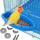 Bird Bath for Cage with 3 Balls Bird Tub Bowl Basin Hanging Birdbath Toy Pet Parrot Cage Budgie Accessories Shower Parakeet Cockatiel Water Shower Box Food Feeder Holder Tray Bird Cage Accessories