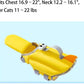 Cat Water Life Jacket for Cats, Cat Swimming Safety Vest, Adjustable Ripstop Design with Superior Buoyancy and Rescue Handle, for 11–22 lbs Cats, Yellow