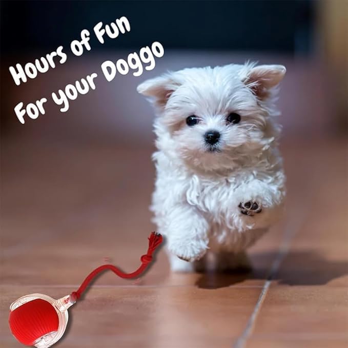 Valentines Day Gifts 2025 New Electric Dog Ball Toy,Electric Ball Dog Toy for Cat,360° Smart Automatic Interactive Rolling Dog Ball, Smart Interactive Pet Toy Ball,Automatic Dog Toy
