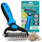 Maxpower Planet Dog Grooming Rake, Deshedding Undercoat Brush, Dogs & Cats