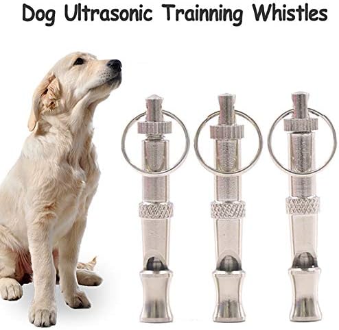 VizGiz 3 Pack Dog Whistle Training to Stop Barking to Make Dogs Come to You Ultrasonic Sound with Adjustable Frequencies Sit Down Recall Repel Silent Bark Control Tool
