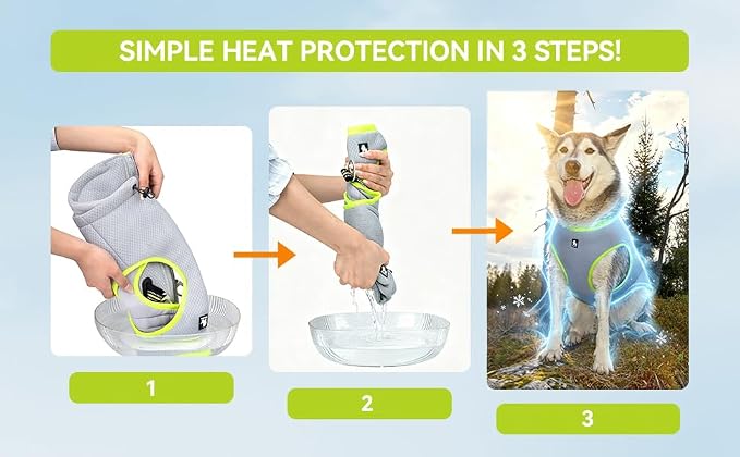 JUXZH Dog Cooling Vest,Evaporative Cooling Jacket Orange,XX-Small