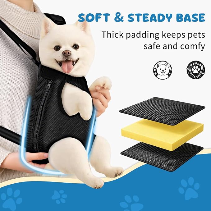 Mosago Dog Backpack Carrier Purse with Thick Padded Bottom Support, 4–7 lbs