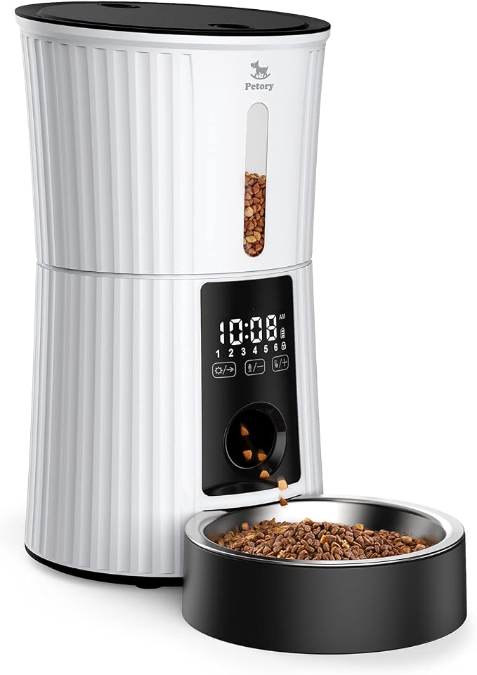 Petory Timed Automatic Cat Feeder - 4L Dry Food Dispenser for Cats and Dogs