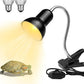 Dallfoll Reptile Heat Lamps, Turtle Lamp UVA/UVB Turtle Aquarium Tank Heating Lamps with Clamp, 360°Rotatable Basking Lamp for Reptiles Lizard Turtle
