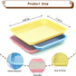 3 Pcs Kitten Litter Box with 1 Scoop,9.6" Small Litter Pan Low Entry Waterproof Bunny Plastic Portable Nonstick Litter Box,Multi Color Litter Tray Travel Toilet for Small Pet Guinea Pig Rabbit