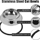 Serentive 2 Pcs Non-Slip Stainless Steel Small Cat Food Bowls - Unbreakable, Thicken 7 Oz Cat Dishes - Indoor, Removable Rubber Base, Easily Clean, Lovely Color