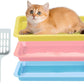 3 Pcs Kitten Litter Box with 1 Scoop,9.6" Small Litter Pan Low Entry Waterproof Bunny Plastic Portable Nonstick Litter Box,Multi Color Litter Tray Travel Toilet for Small Pet Guinea Pig Rabbit