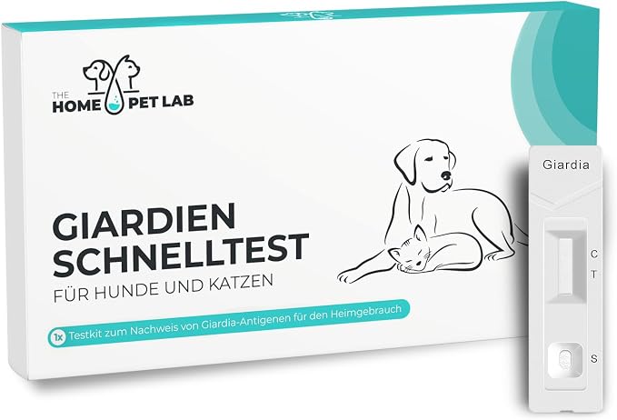The Home Pet Lab 1 x Giardia Quick Test Dog & Cat - Giardia Test Reliable as Test for Intestinal Parasites and Diarrhoea - For Dogs and Cats with Giardia (1 x Test)