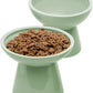 CEEFU 2-Pack Elevated Ceramic Cat Bowls Extra Wide for Food & Water
