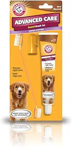 Arm & Hammer Tartar Control Dog Dental Kit, Beef Flavor, 3-Piece