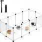 SONGMICS Pet Playpen with Floor, Small Animal Playpen