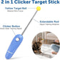 Cat Training Clicker Kit – Includes Finger Clicker and Target Stick – Perfect for Positive Reinforcement, Behavior & Obedience Training Indoors & Outdoors – Suitable for Dogs, Birds & Small Pets