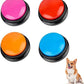 BoArt Voice Recording Button, Dog Buttons for Communication Pet Training Buzzer, 30 Second Record&Playback, Voice Recording Clicker for Cat, Puppy, Pet Trainin, Funny Gift for Study Office Home 4 Pcs