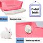 kathson Large Rabbit Litter Box Trainer, Potty Corner Toilet with Drawer Bigger Pet Pan for Adult Hamster, Guinea Pig, Ferret, Galesaur, Bunny and Other Animals (Pink)