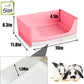 kathson Large Rabbit Litter Box Trainer, Potty Corner Toilet with Drawer Bigger Pet Pan for Adult Hamster, Guinea Pig, Ferret, Galesaur, Bunny and Other Animals (Pink)