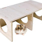 Hamiledyi Wooden Hamsters 2-Chamber Hideout-Tunnel Multi Chamber Exploring Toy Hamster Hiding Maze Tunnel Toy Platform Stuff Cage Accessories for Gerbil Rat Mice