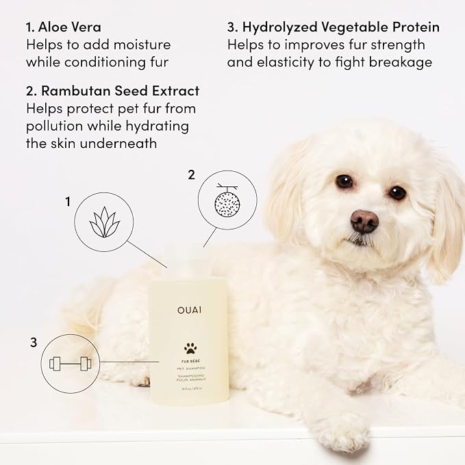 OUAI Fur Bébé Pet Shampoo - Mercer Street Scent (16 Fl oz)
