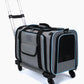 Airline Approved Expandable Pet Carrier with Wheels,Foldable Oxford Cloth Cat Dog Travel Trolley Bag [Object Object]