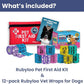 Travel Dog First Aid Kit & Funny Vet Wrap 12-Pack Bandage Bundle