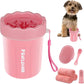 Professional 7 in 1 Dog Paw Cleaner for Dogs & Cats - Includes 1 Portable Paw Washer, 1 Bath Brush, 2 Dog Toothbrushes and 3 Absorbent Towels Note: Fits Paws up to 2 Inches Wide (Small, Light Pink)