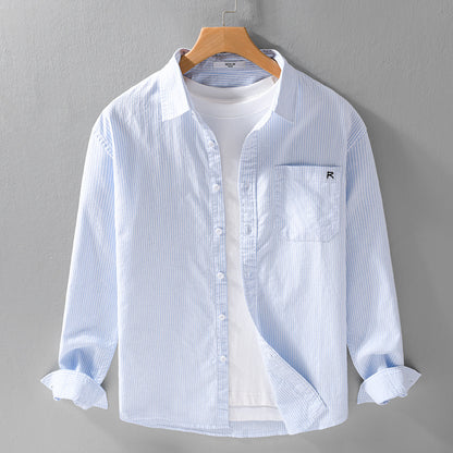 SpringAutumn Simple Striped Long Sleeve Shirt