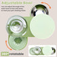 Automatic Cat Feeder Stainless Steel Water Dispenser Gravity Food Feeder and Waterer Set with Pet Food Bowl for Small Medium Kitten Puppy Pets Large Capacity(Green)