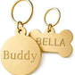 Personalized Solid Brass Dog Tag, Custom Deep Engraved Pet Tags