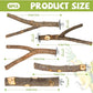 5 Pcs Natural Wood Bird Perch Stand Set for Bird Cages