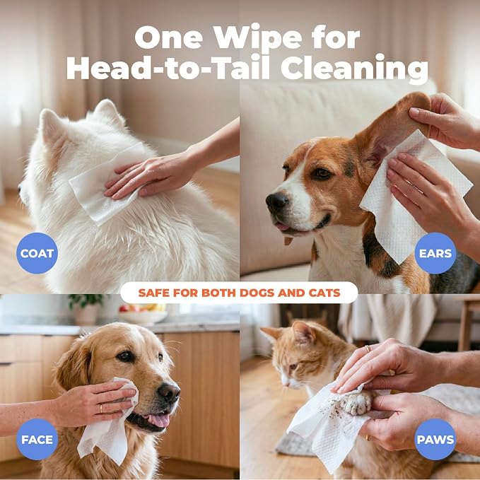 Best Pet Supplies Cleaning Dog Wipes - Calming Lavender, 100 Count