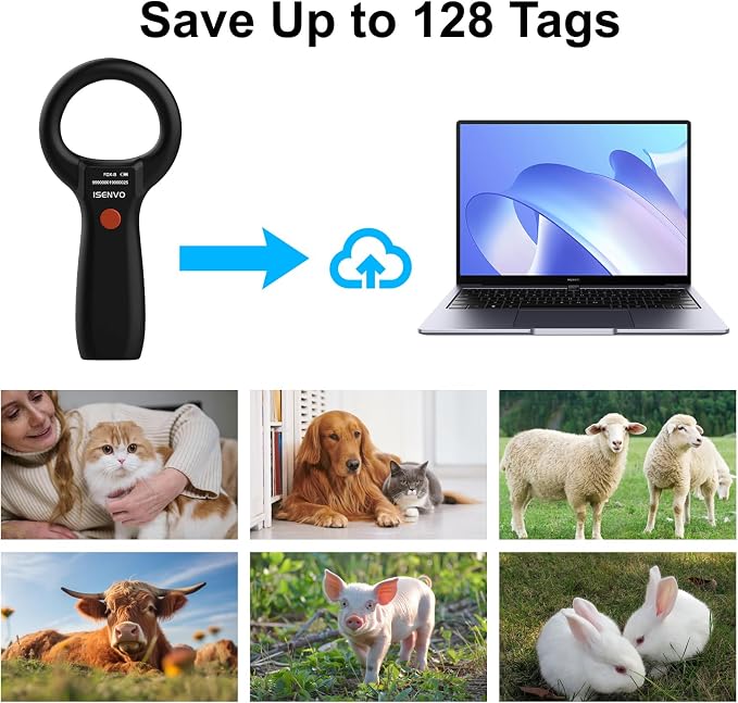 Pet Microchip Scanner, 15 Digit Pet Chip Scanner, Rechargeable(190S)