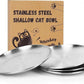 4-Pack Stainless Steel Cat Food Bowls, Whisker-Friendly Plates