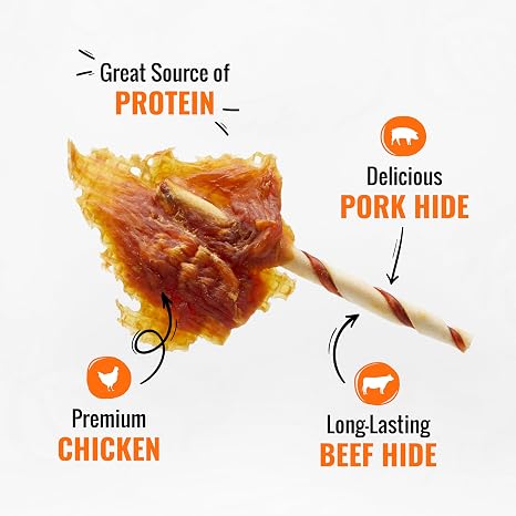Good 'n' Fun Wings Long-Lasting Dog Treat Made With Real Protein, 12 oz