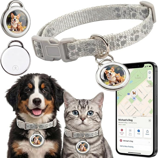 GPS Tracker for Dogs & Cats Smart Collar Real-Time Tracking No Monthly Fee