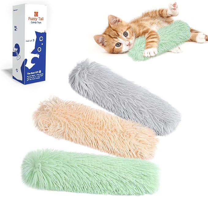 Potaroma Cat Toys Pillows, 3 Pack, Catnip Inside, Indoor Interactive Fun