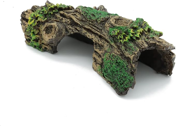 JIH Aquarium Decorations Resin Hollow Tree Trunk Ornament