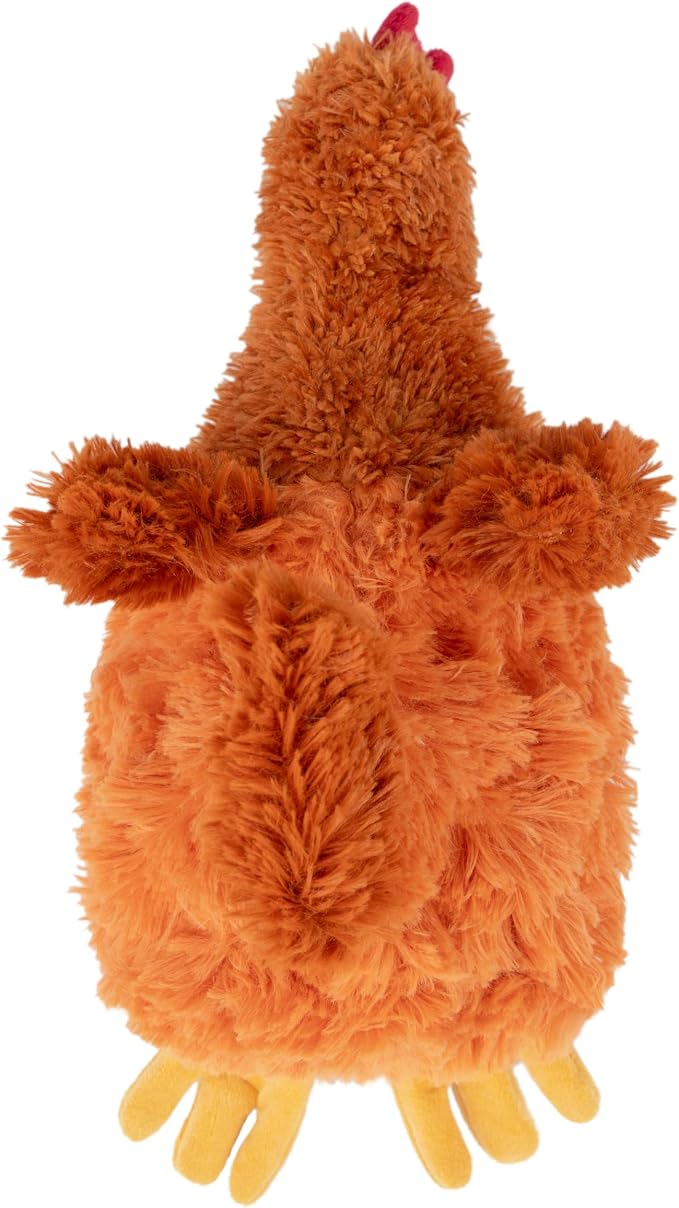 Best Pet Supplies Interactive Squeaky Dog Toy - Crinkle Chicken, Brown
