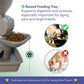 Feeding Friend® Automatic Dog & Cat Food Feeder with Water Dispenser, Smart Pet Feeder with Portion Control, OLED Display, Anti-Jam Design, Battery Operated, Medium Pets 15–30 lbs, Taupe